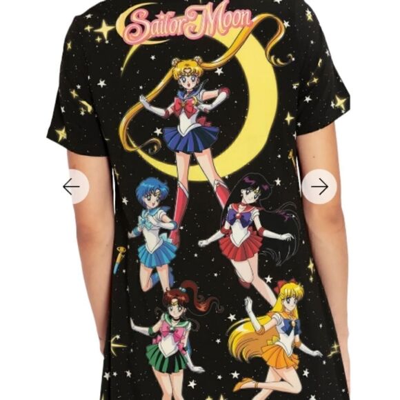 Sailor Guardians Sparkler Short Sleeve Button Up Dress- - Picture 6 of 6